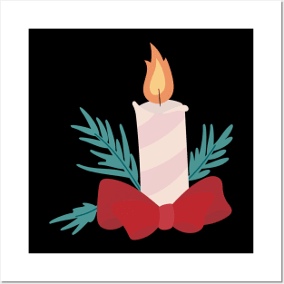 Christmas candle Posters and Art